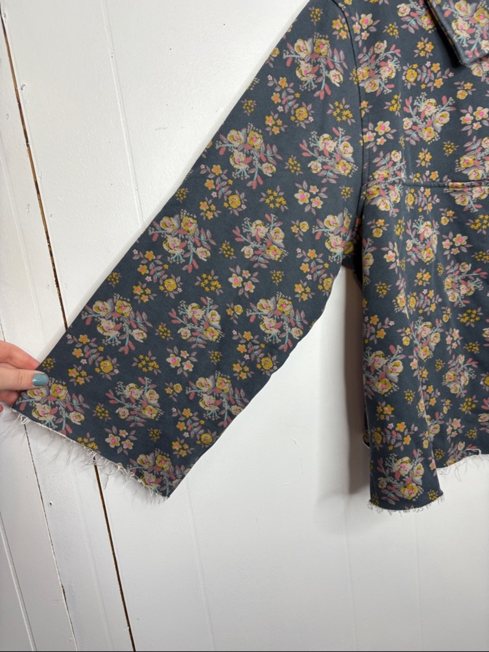Natural Life Sweater Womens Small Oversized Easy Does It Boho Sweatshirt Floral - Picture 5 of 10